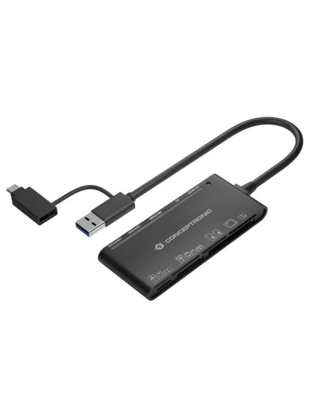 BIAN03B-2.JPG ÷ Card reader externo usb-c/ usb-a 7en1 conceptronic bian03b usb 3.0 sd/sdhc/sdxc mmc ms m2 ct xd micr