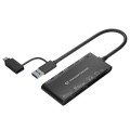 BIAN03B-2.JPG ÷ Card reader externo usb-c/ usb-a 7en1 conceptronic bian03b usb 3.0 sd/sdhc/sdxc mmc ms m2 ct xd micr